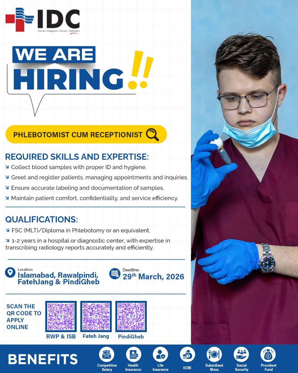 Islamabad Diagnostic Center IDC Jobs March 2026 1