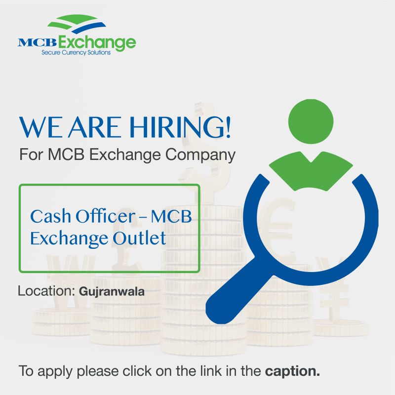 MCB Exchange Company Pvt Ltd Jobs Cash Officer 1