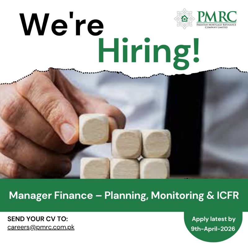 Pakistan Mortgage Refinance Company Limited PMRC Jobs Manager Finance 1