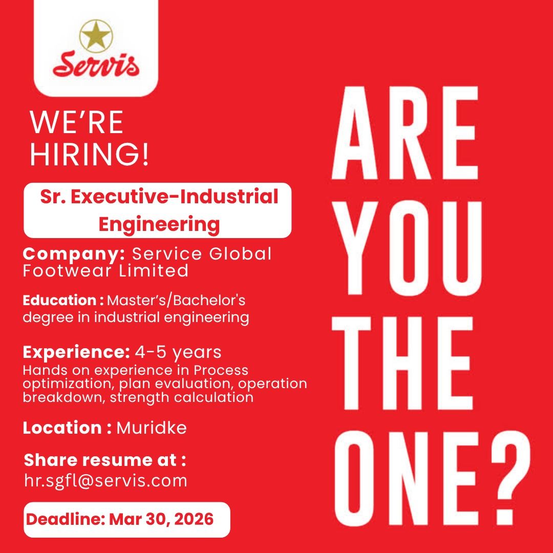 Servis Tyres Pvt Ltd Jobs Executive/Sr Executive IE 1