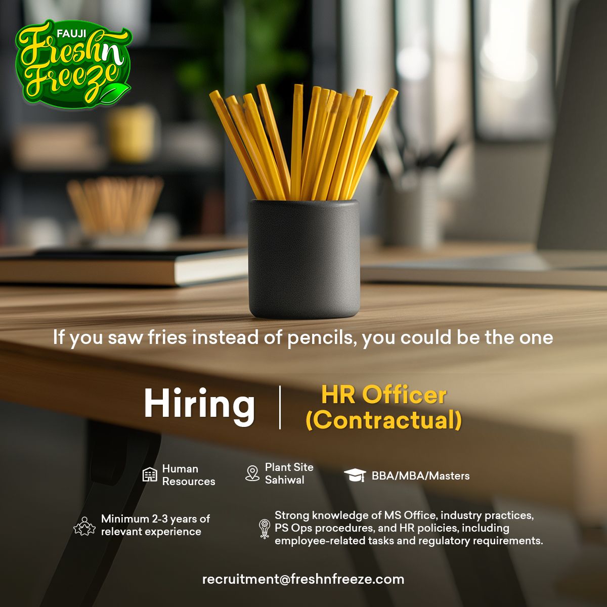 Fauji Fresh n Freeze Limited Jobs HR Officer 1