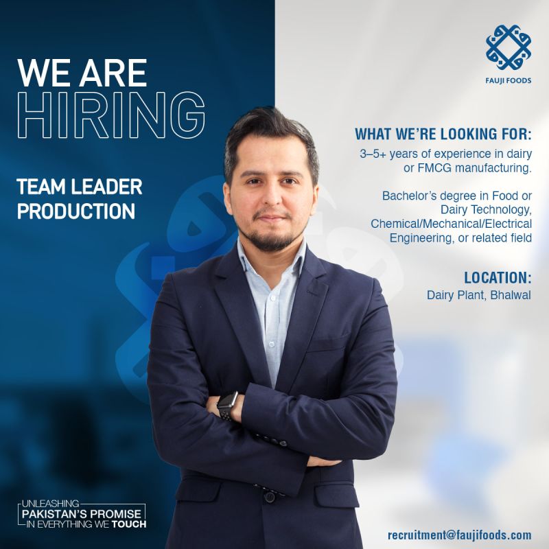 Fauji Foods Limited Jobs Team Leader Production 1