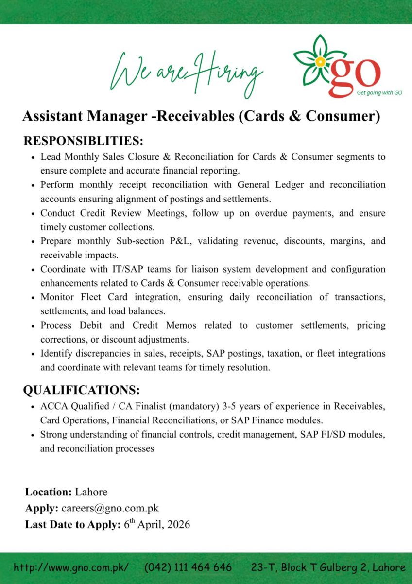 Gas & Oil Pakistan Ltd Jobs April 2026 1