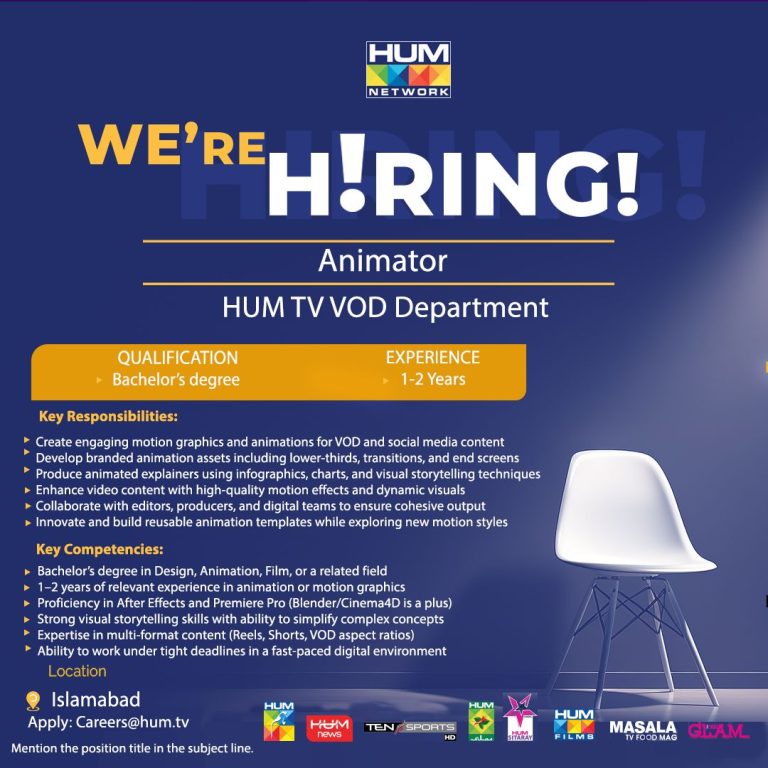 HUM Tv Network Jobs April 2026
