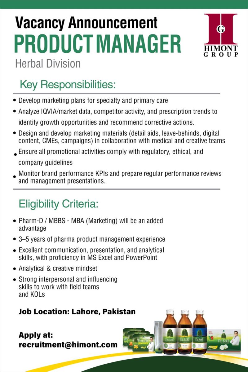 Himont Group Jobs Product Manager 1