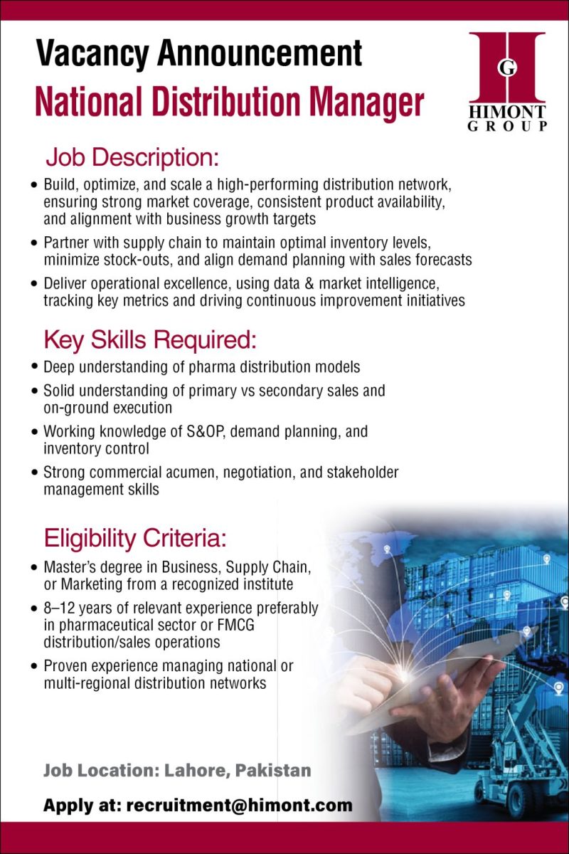 Himont Group Jobs National Distribution Manager  1