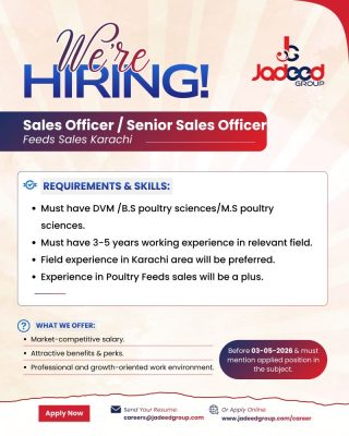 Jadeed Group Jobs Sales Officer / Senior Sales Officer