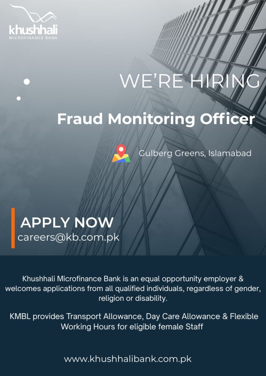 Khushhali Microfinance Bank Limited Jobs Fraud Monitoring Officer 1