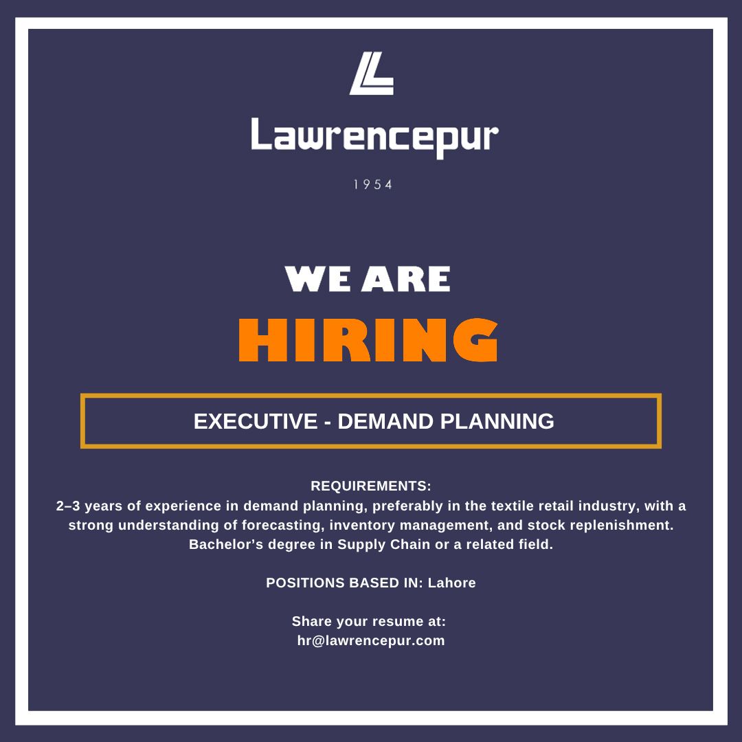 Lawrencepur Jobs Executive Demand Planning 1