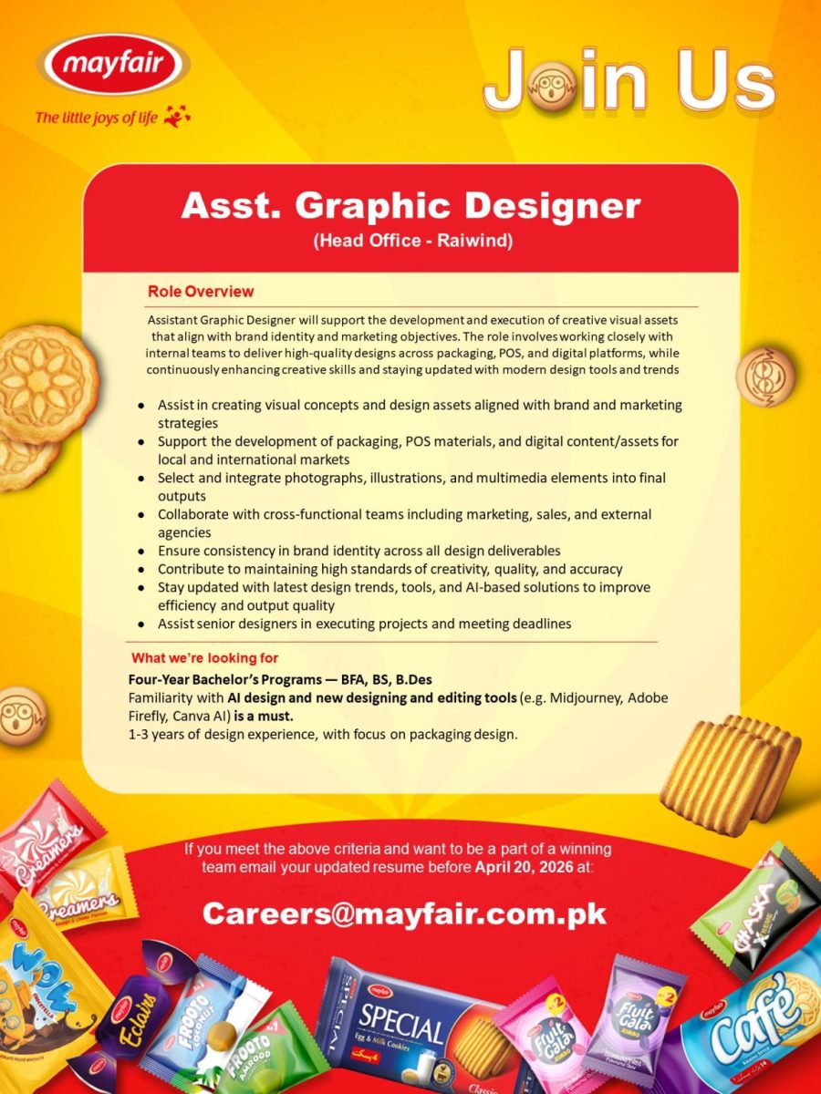 Mayfair Pakistan Jobs Assistant Graphic Designer  1