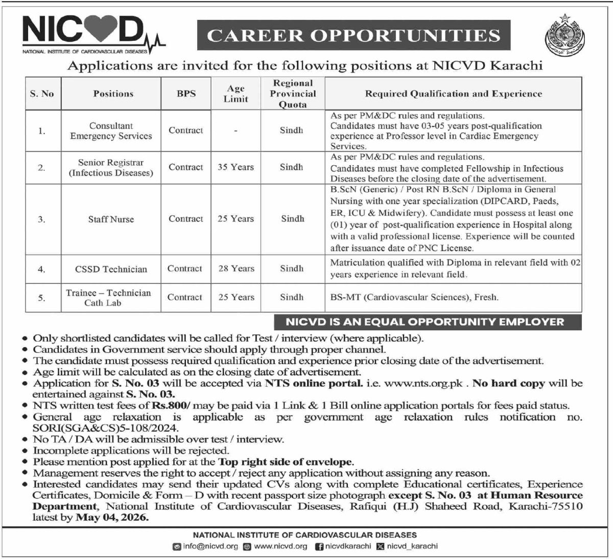 NICVD Jobs 19 April 2026 Dawn 1