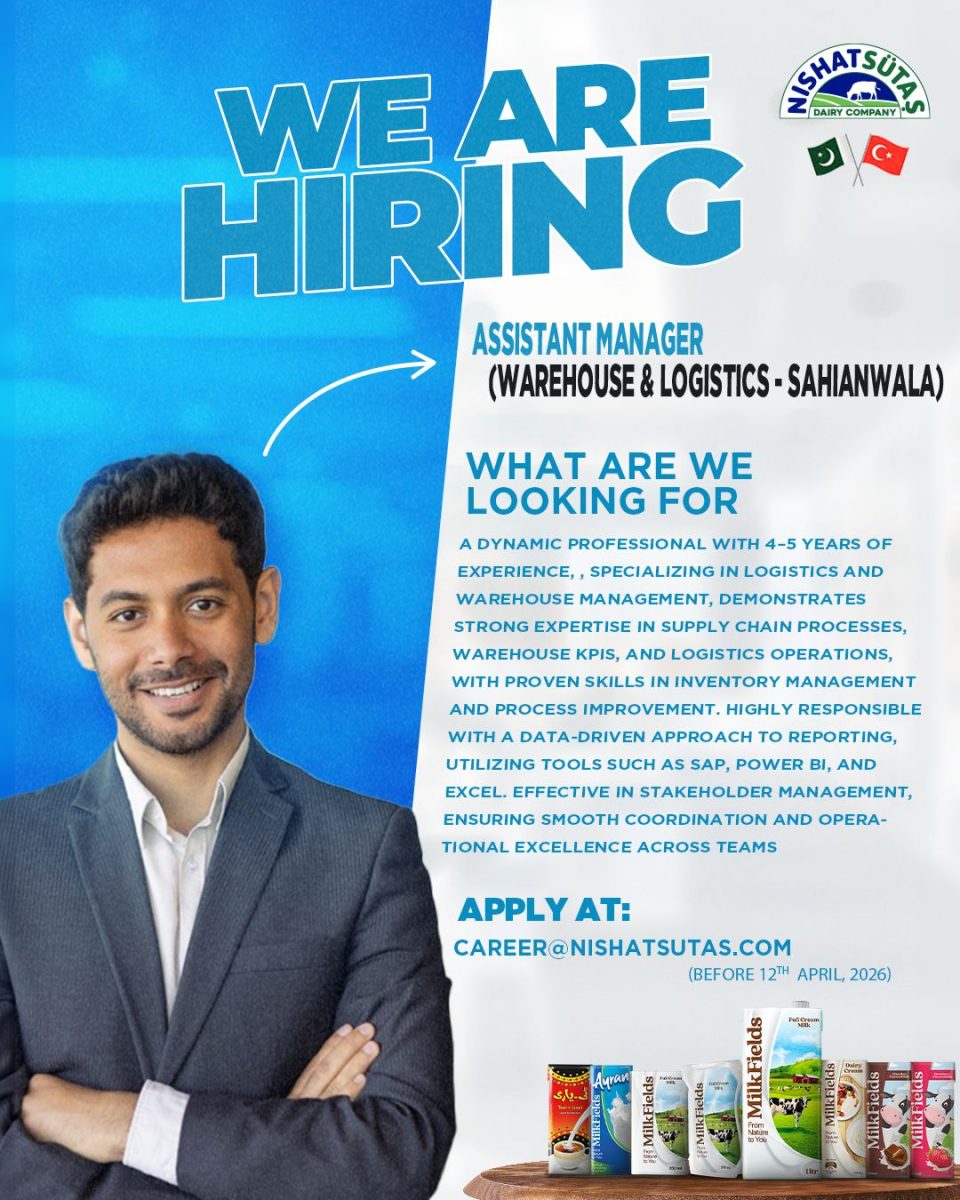 Nishat Sütaş Dairy Company Jobs Assistant Manager Warehouse & Logistics   1