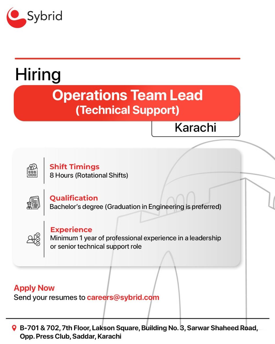Sybrid Pvt Ltd Jobs Operations Team Lead (Technical Support) 1