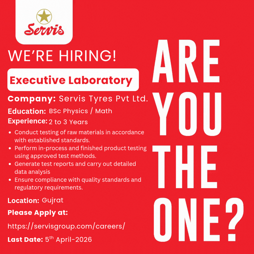 Servis Tyres Pvt Ltd Jobs April 2026 2