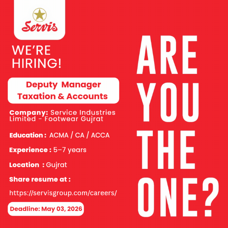 Servis Group Jobs Deputy Manager Taxation & Accounts 1