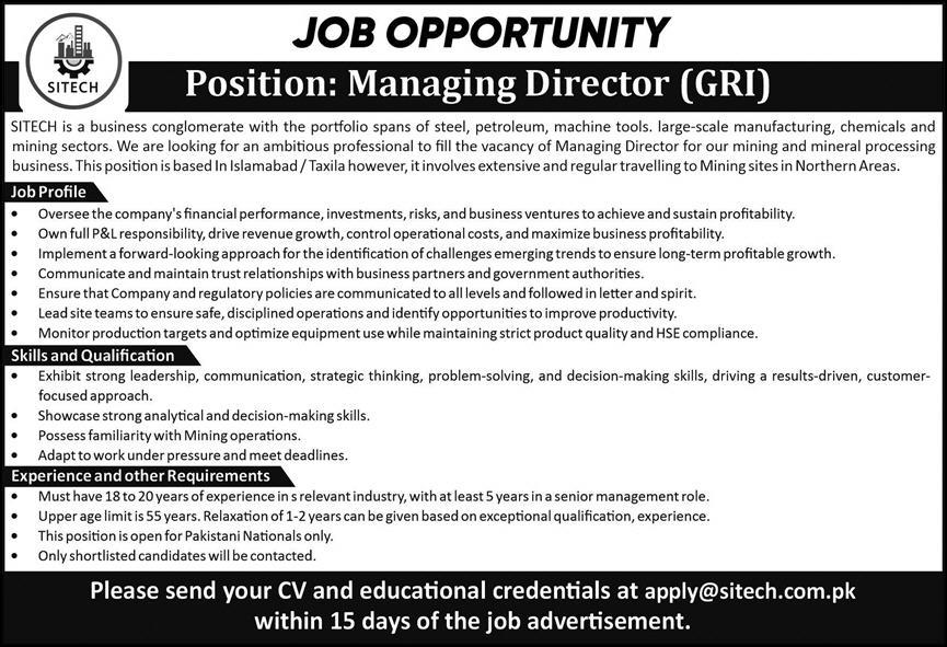 Sitech Jobs 05 April 2026 Express 1