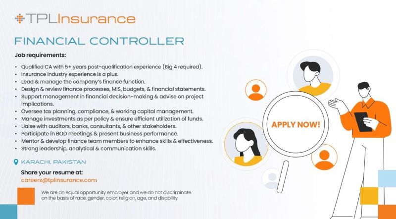TPL Insurance Jobs Financial Controller 1