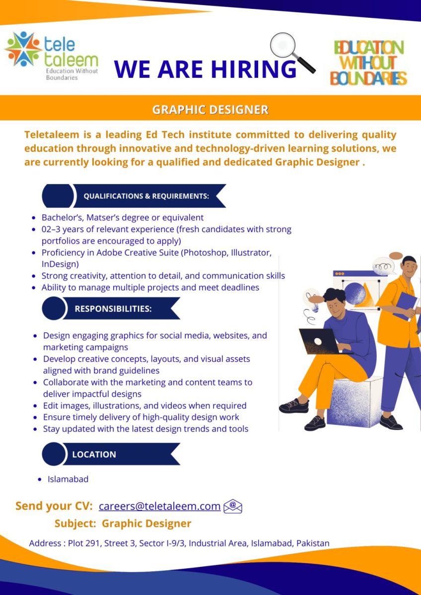 Teletaleem Pvt Ltd Jobs Graphic Designer  1