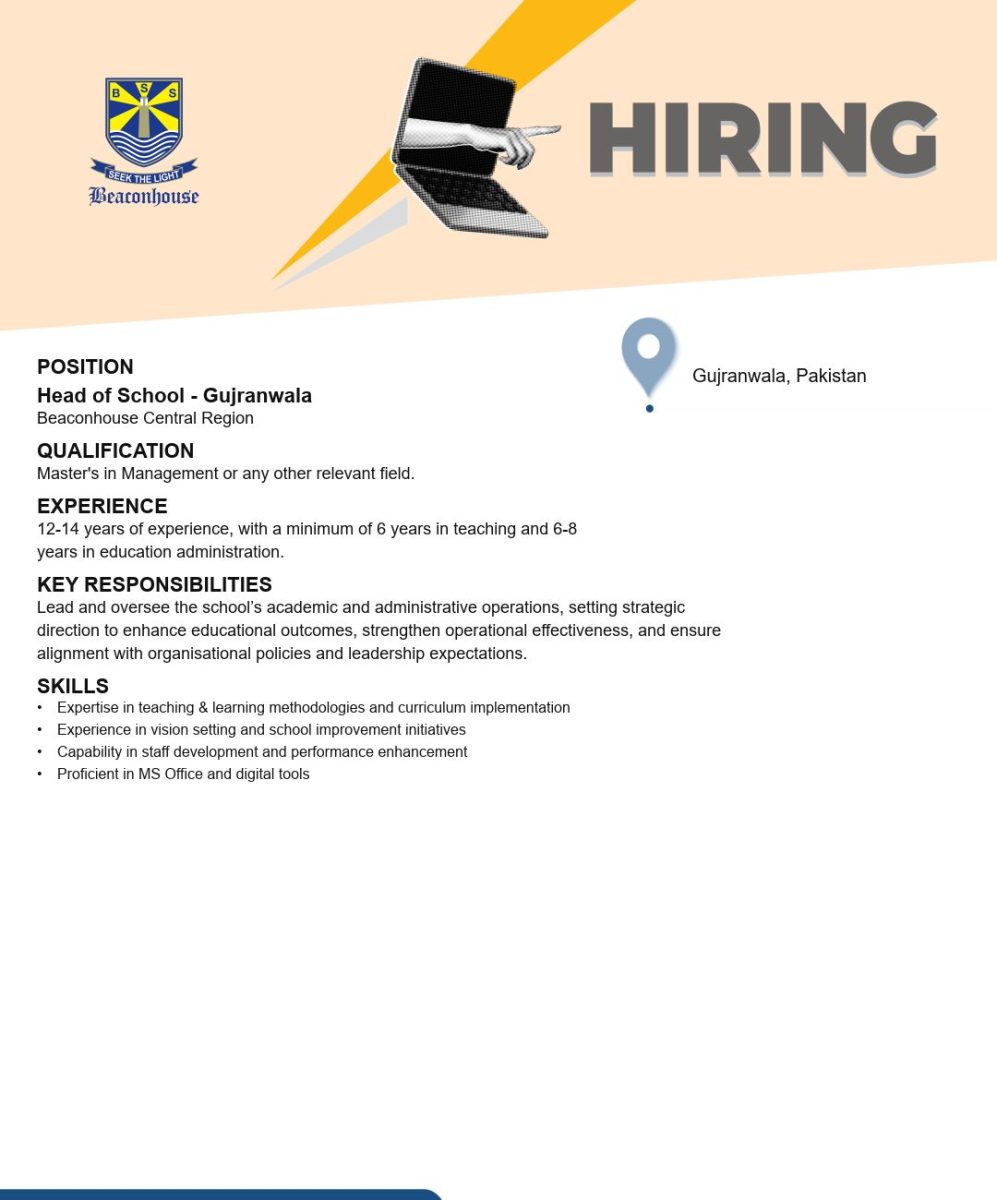 Beaconhouse Group Jobs Head of School  1