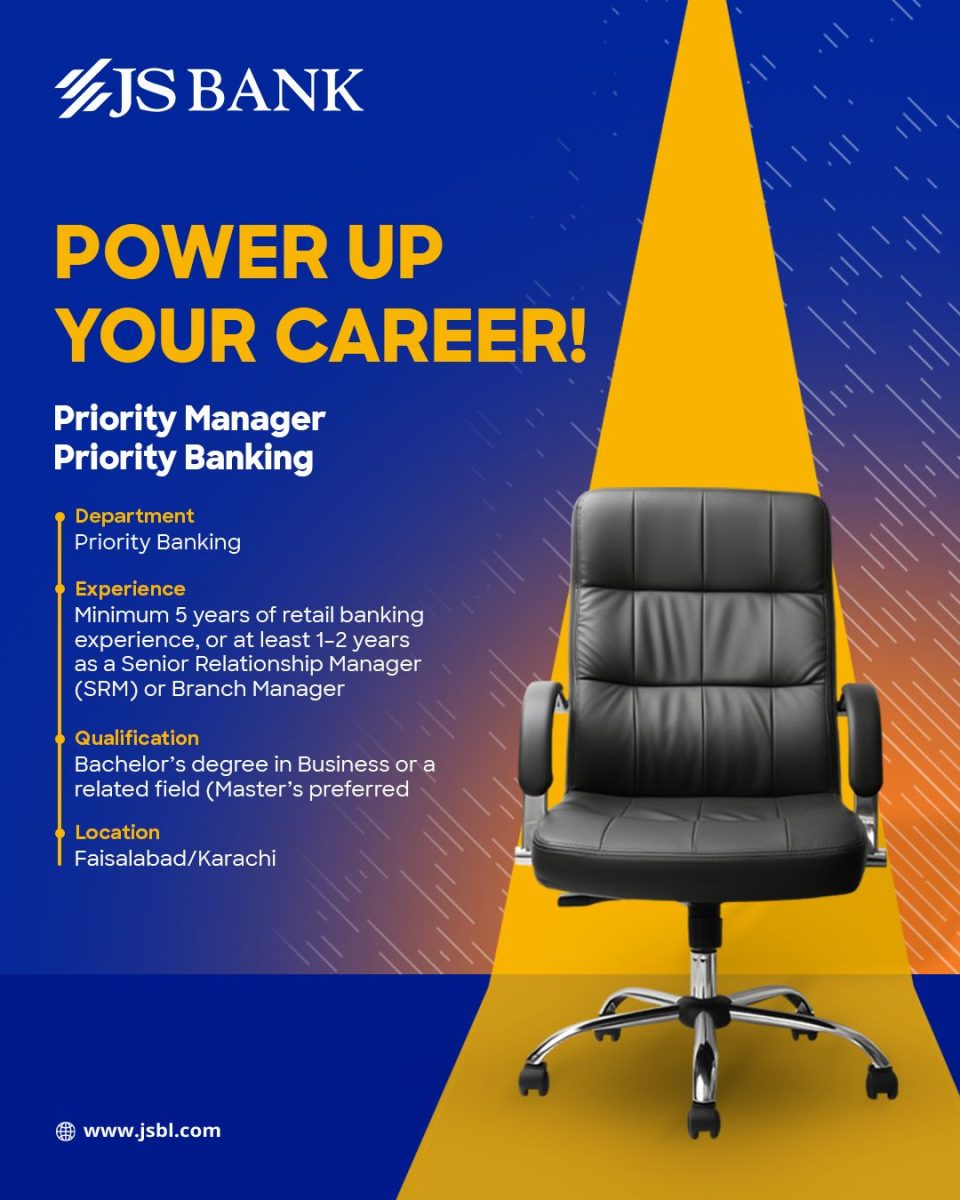 JS Bank Jobs Priority Manager 1