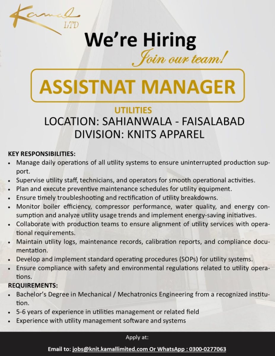 Kamal Limited Jobs May 2026 1
