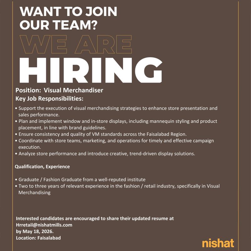 Nishat Linen NL Jobs May 2026 1