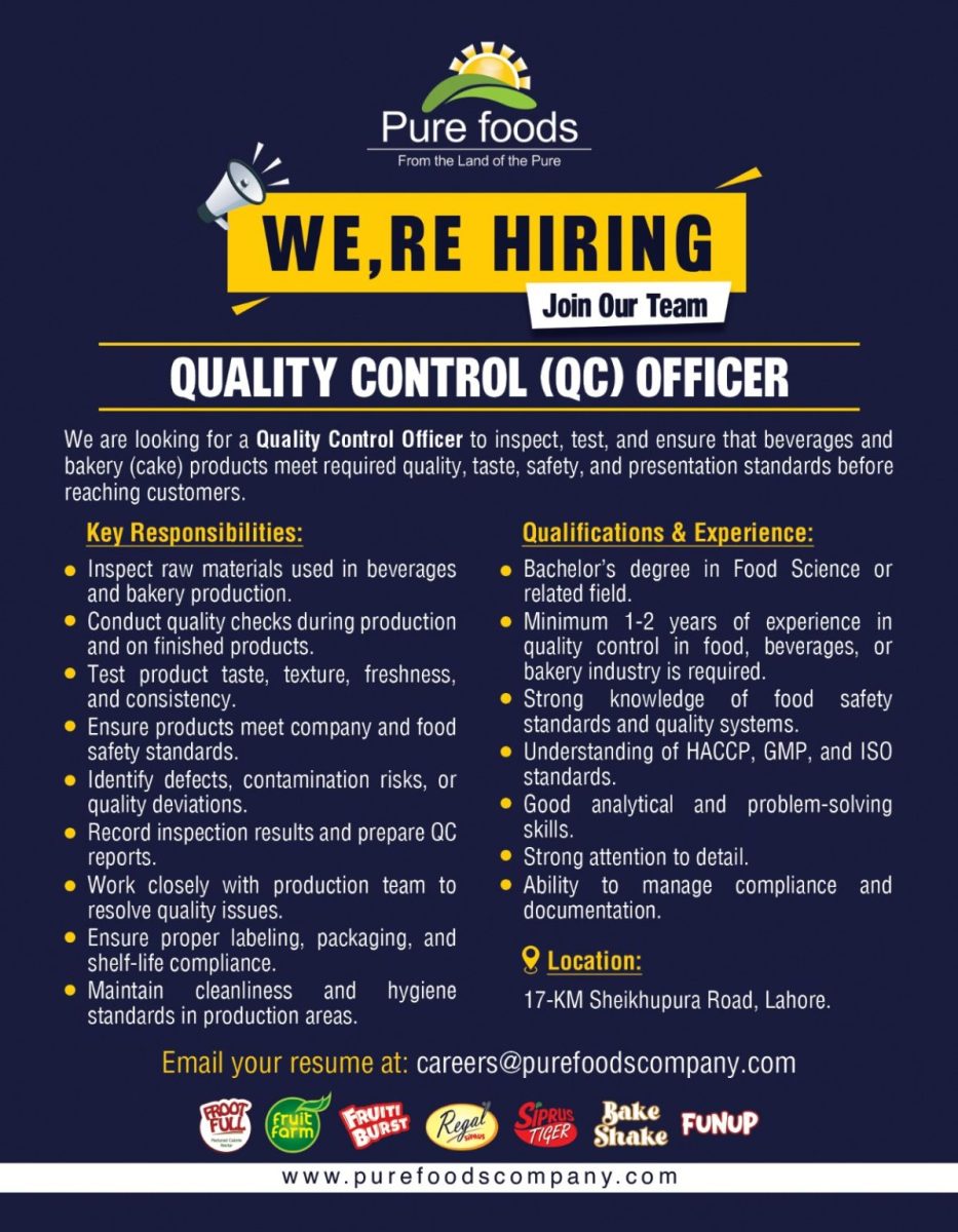 Pure Foods Company Jobs May 2026 2