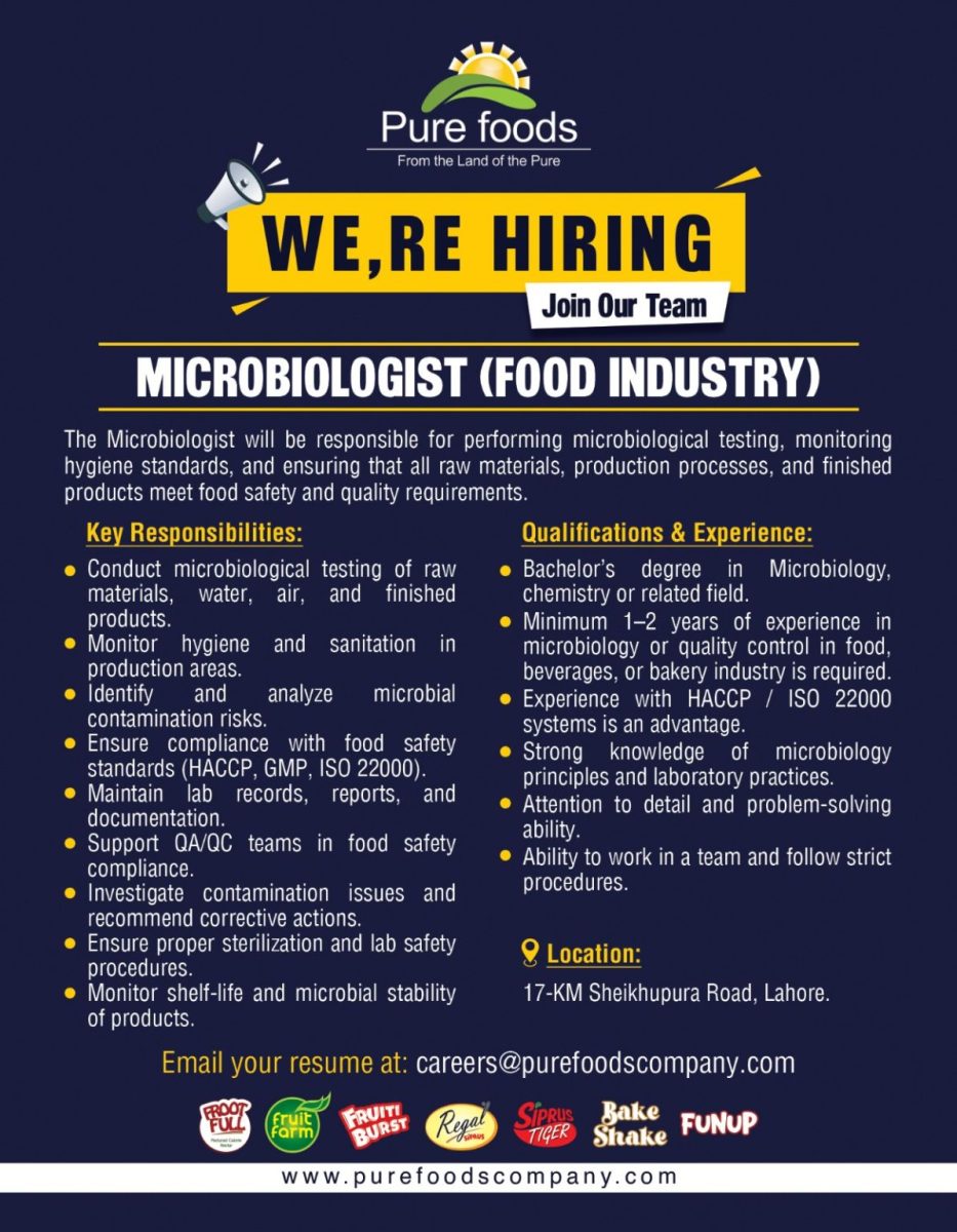 Pure Foods Company Jobs May 2026 1