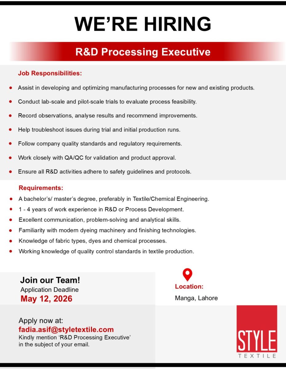 Style Textile Pvt Ltd Jobs R&D Processing Executive  1