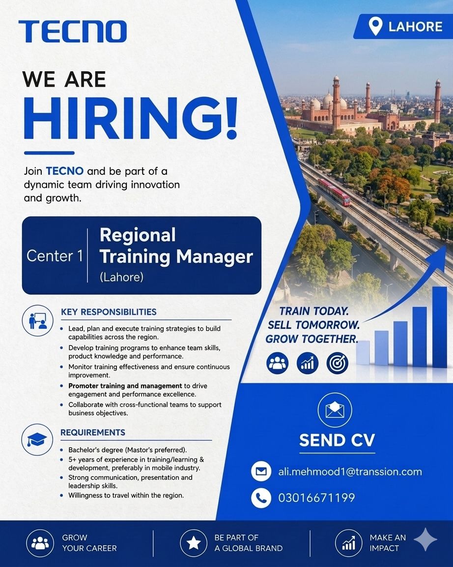 TECHNO Mobile Jobs Regional Training Manager 1