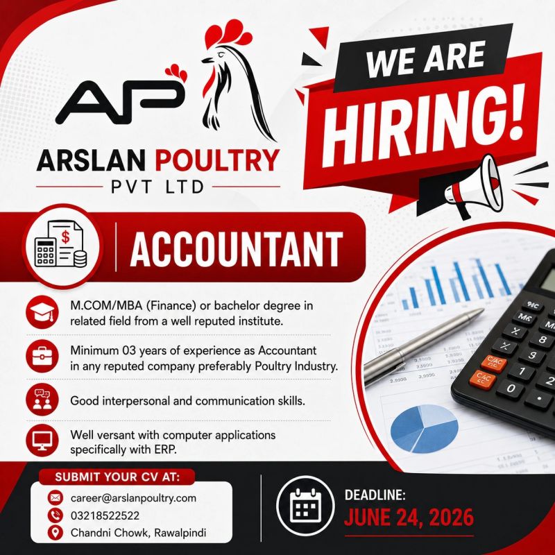 Arslan Poultry Pvt Ltd Jobs Accountant 1