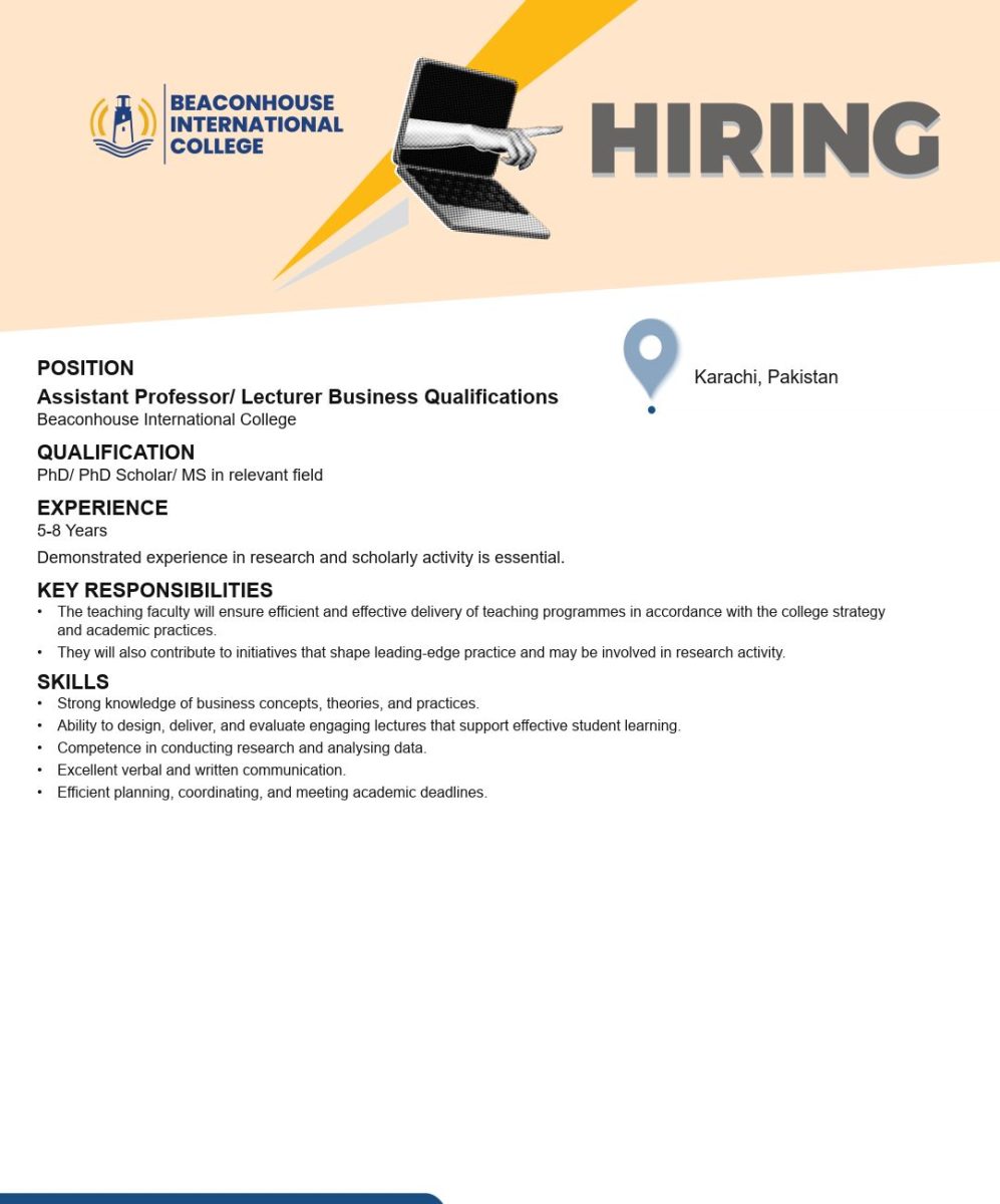 Beaconhouse International College BIC Jobs June 2026 2