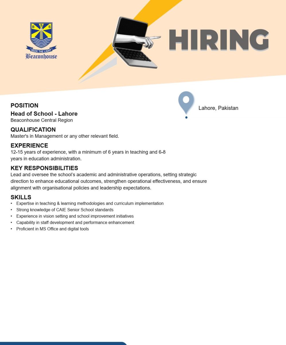 Beaconhouse Group Jobs Head of School  1