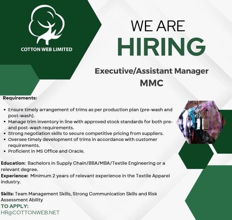 Cotton Web Limited Jobs Executive/Assistant Manager (MMC) 1