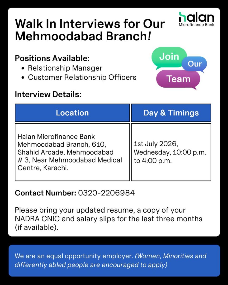 HALAN Microfinance Bank Jobs June 2026 1