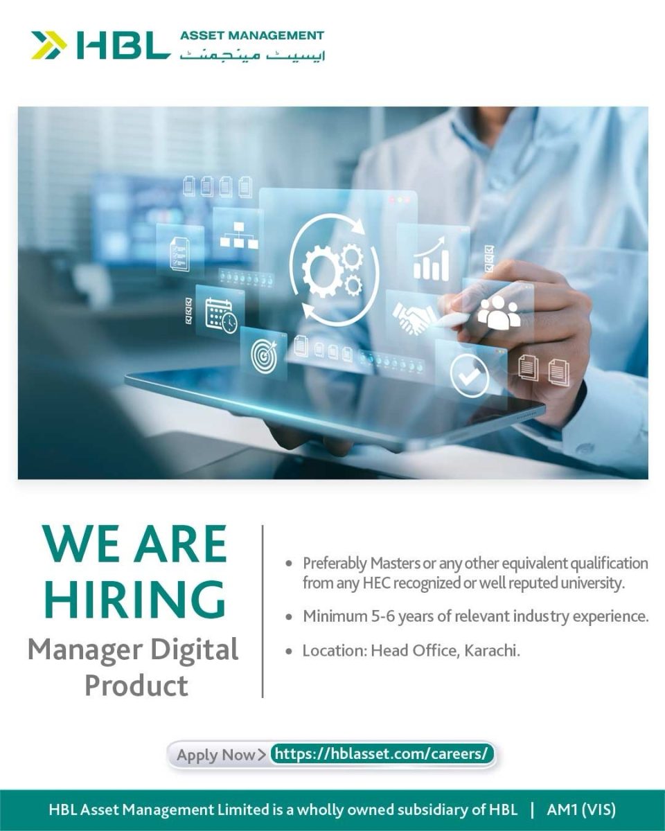 HBL Asset Management Jobs Manager Digital Product  1