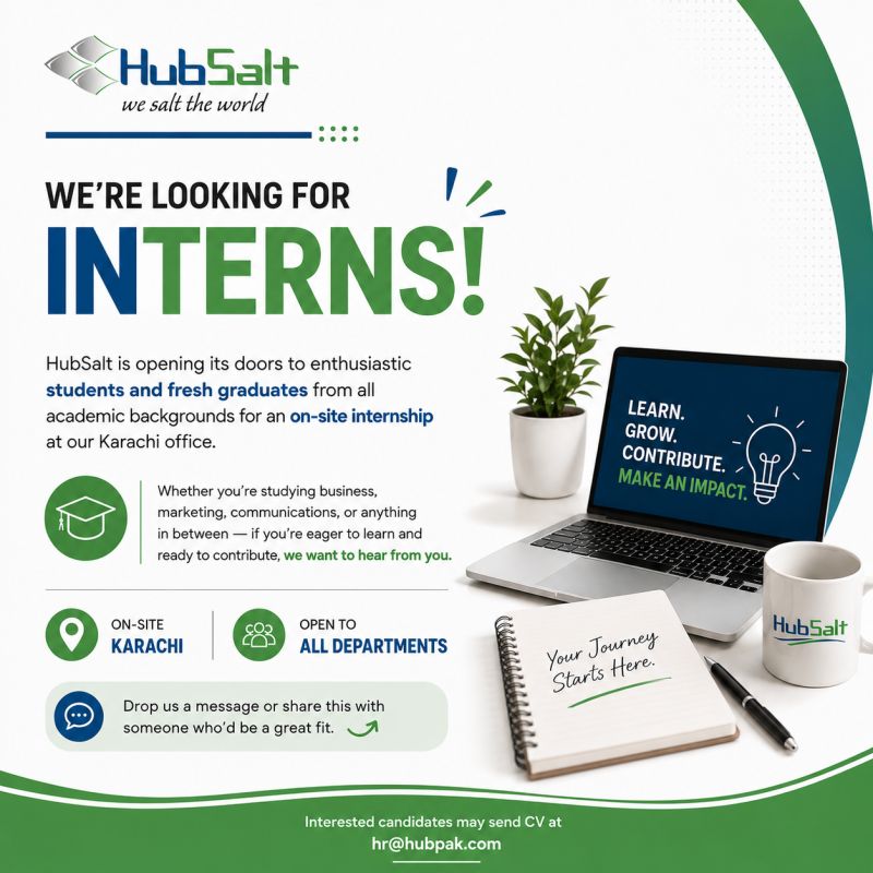 Hub Salt Pvt Ltd Internship July 2026 1