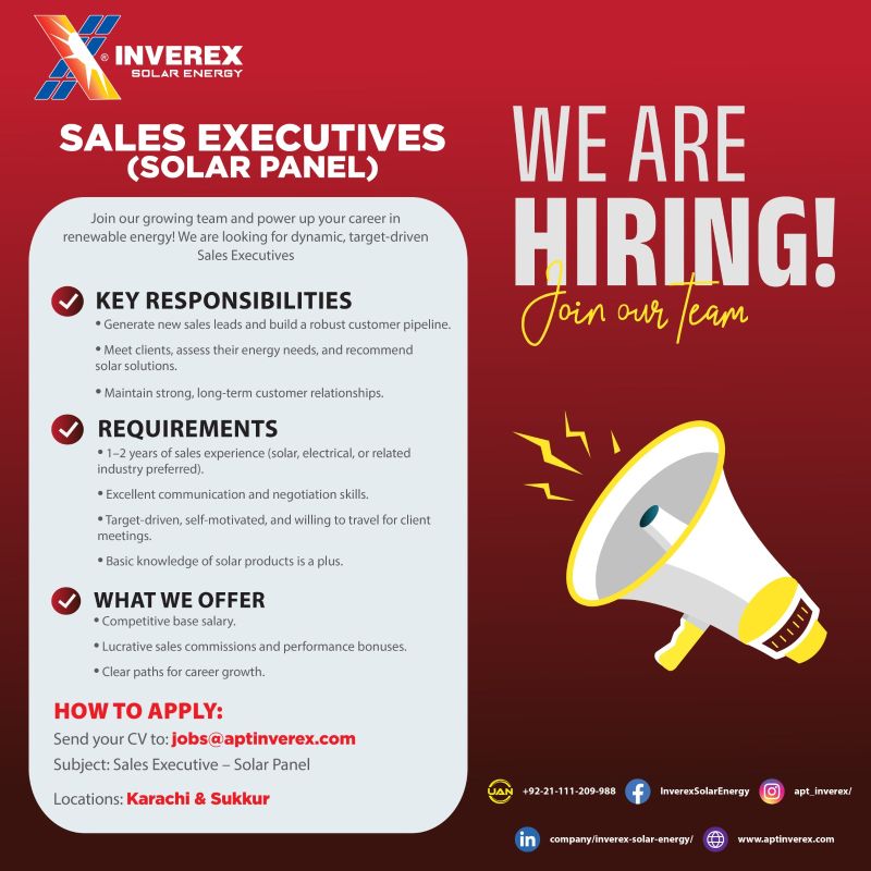 Inverex Solar Energy Jobs Sales Executives 1