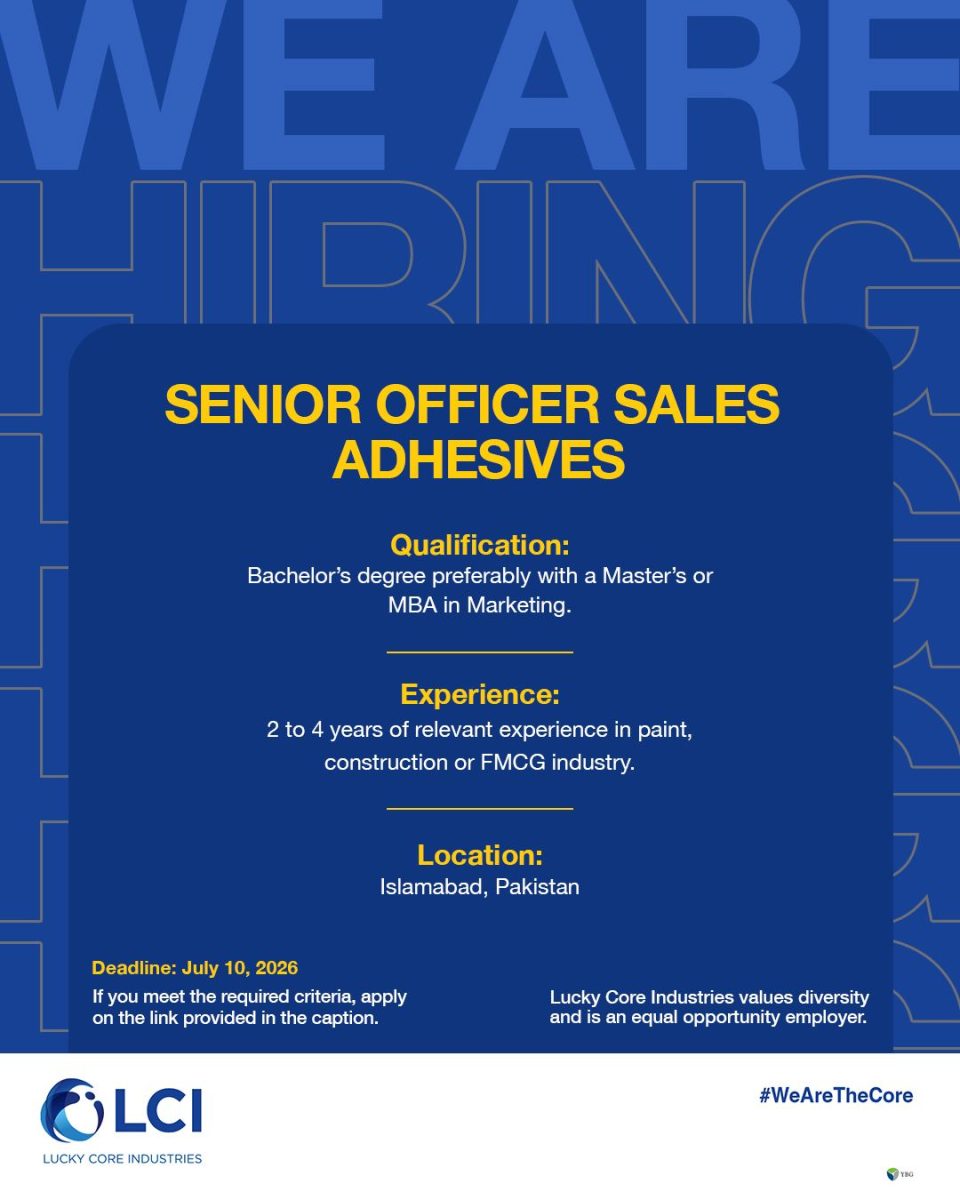 Lucky Core Industries Limited LCI Jobs Senior Officer Sales Adhesives 1