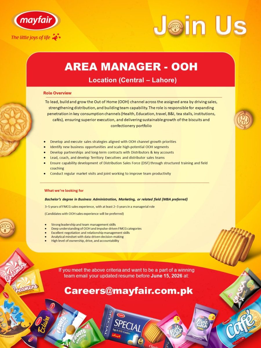 Mayfair Pakistan Jobs Area Manager  1