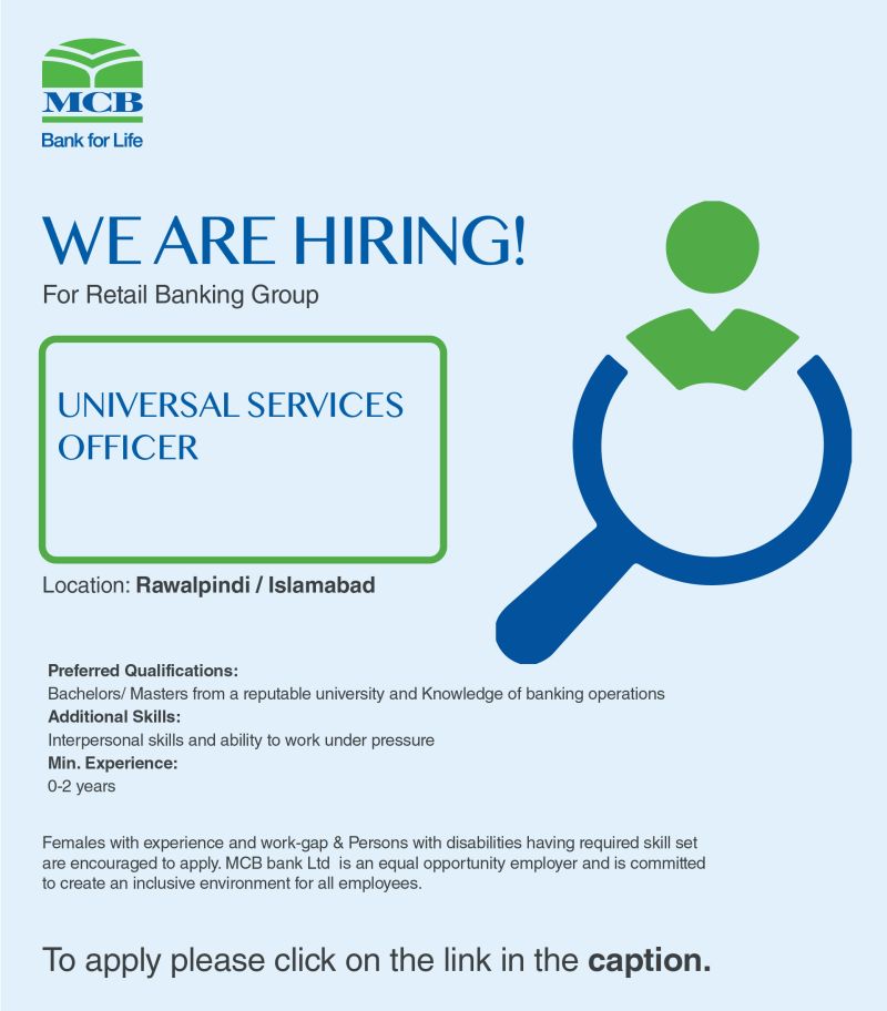 MCB Bank Limited Jobs June 2026 2