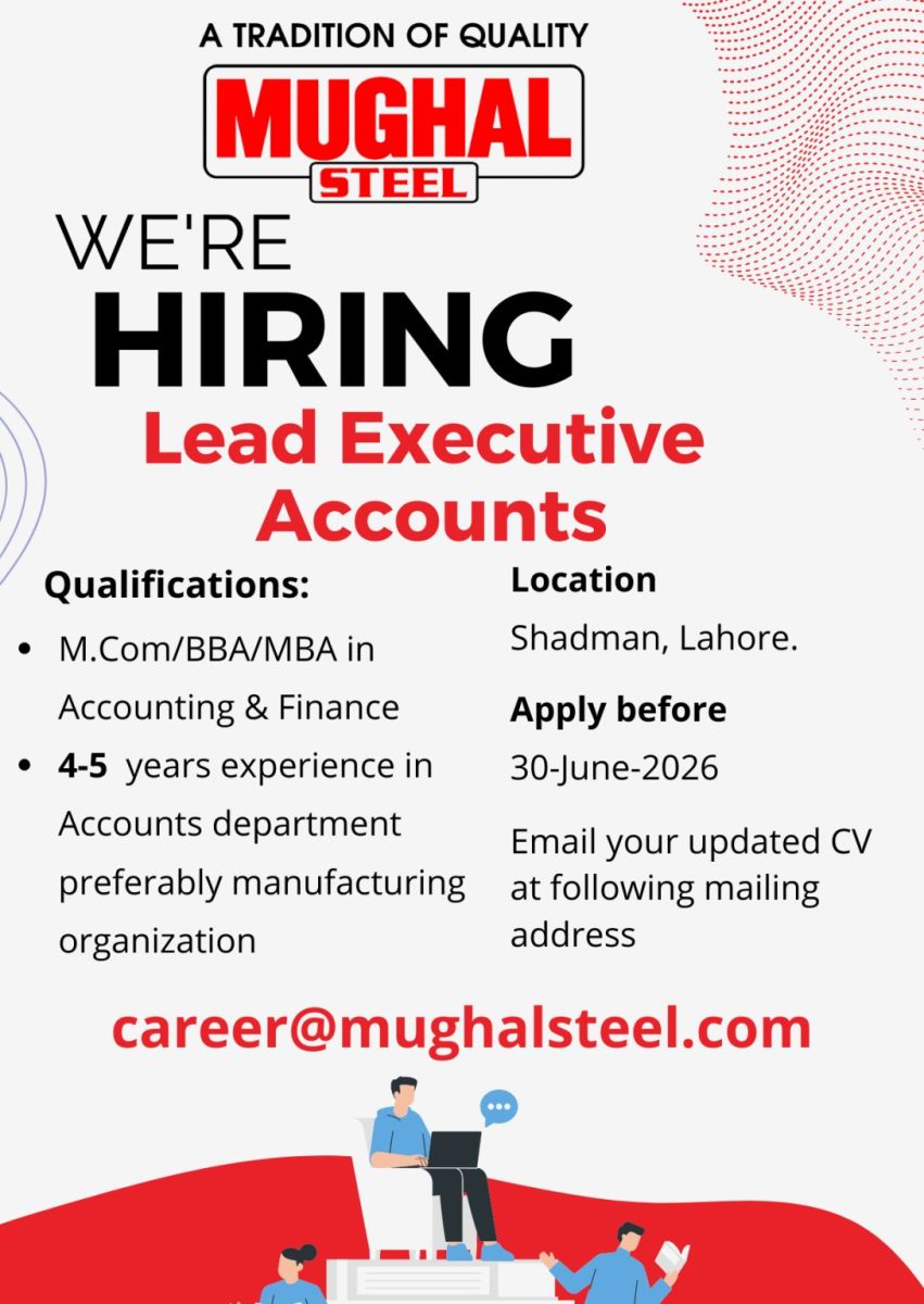 Mughal Steel Jobs Lead Executive Accounts 1