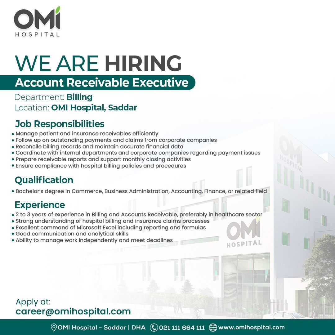 OMI Hospital Jobs Account Receivable Executive 1