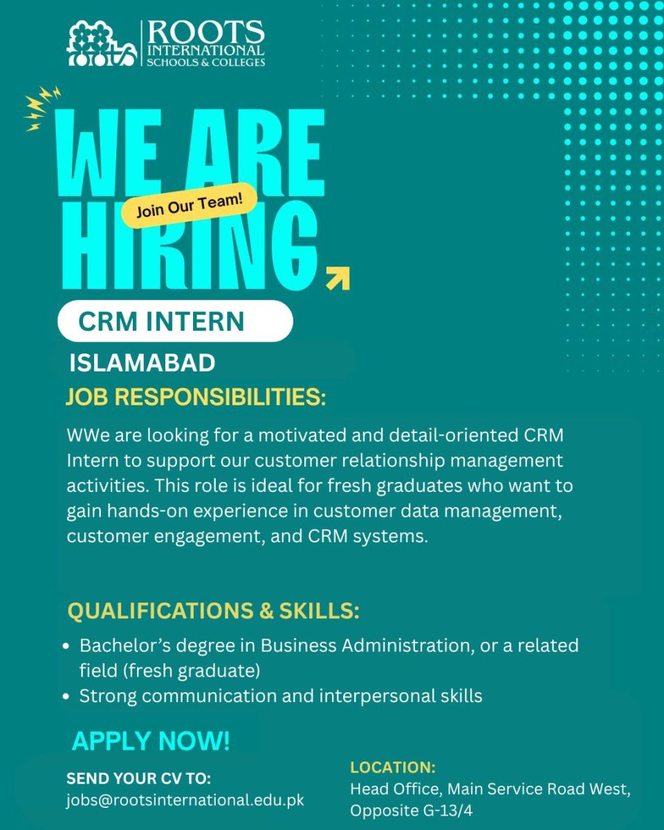 ROOTS International Schools & Colleges Jobs CRM Intern 1