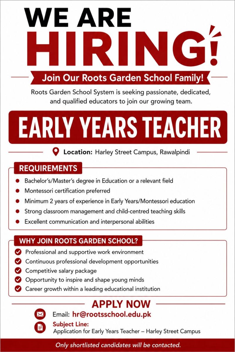 Roots Garden School Jobs Early Years Teacher  1