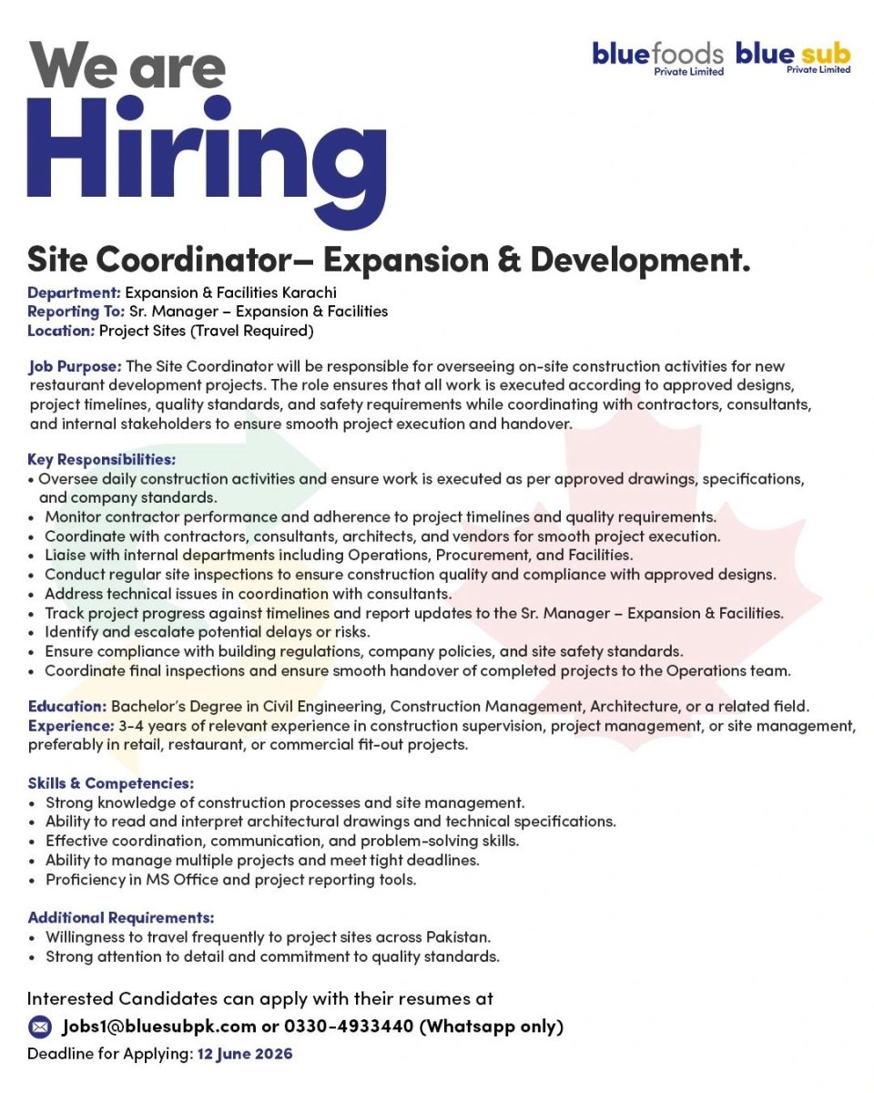 Tim Hortons Jobs Site Coordinator 1