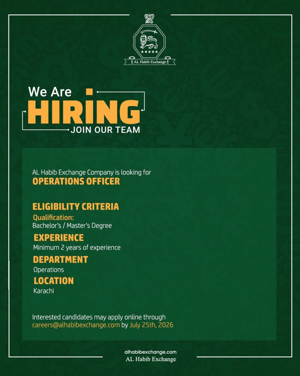 AL Habib Exchange Company Jobs Operations Officer 1