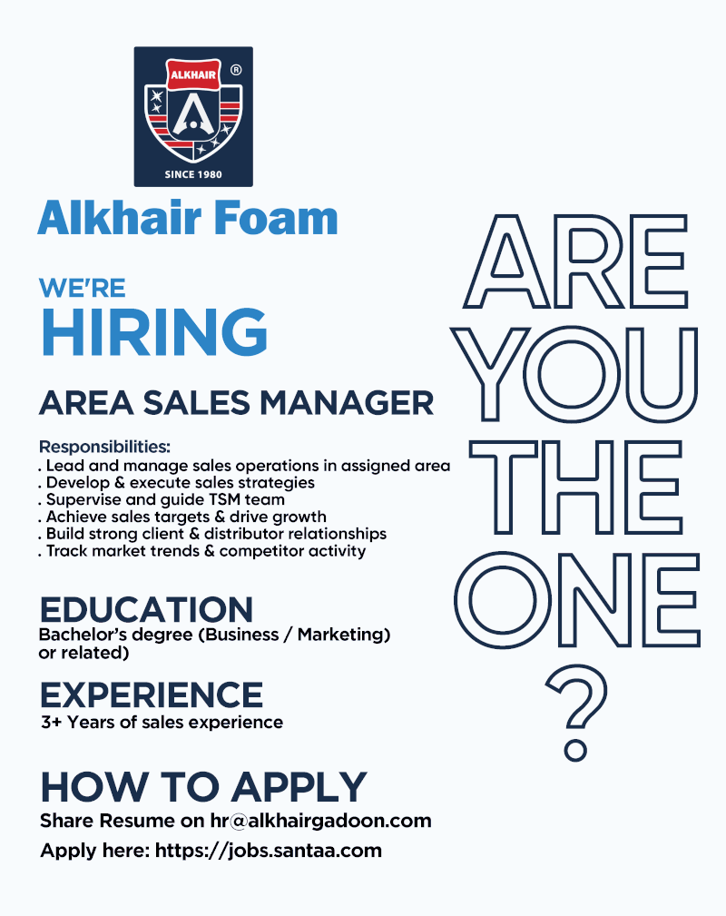 Alkhair Foam Jobs Area Sales Manager 1