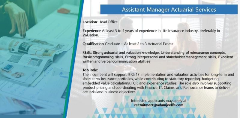 Adamjee Life Insurance Company Jobs Senior Officer Administration 1