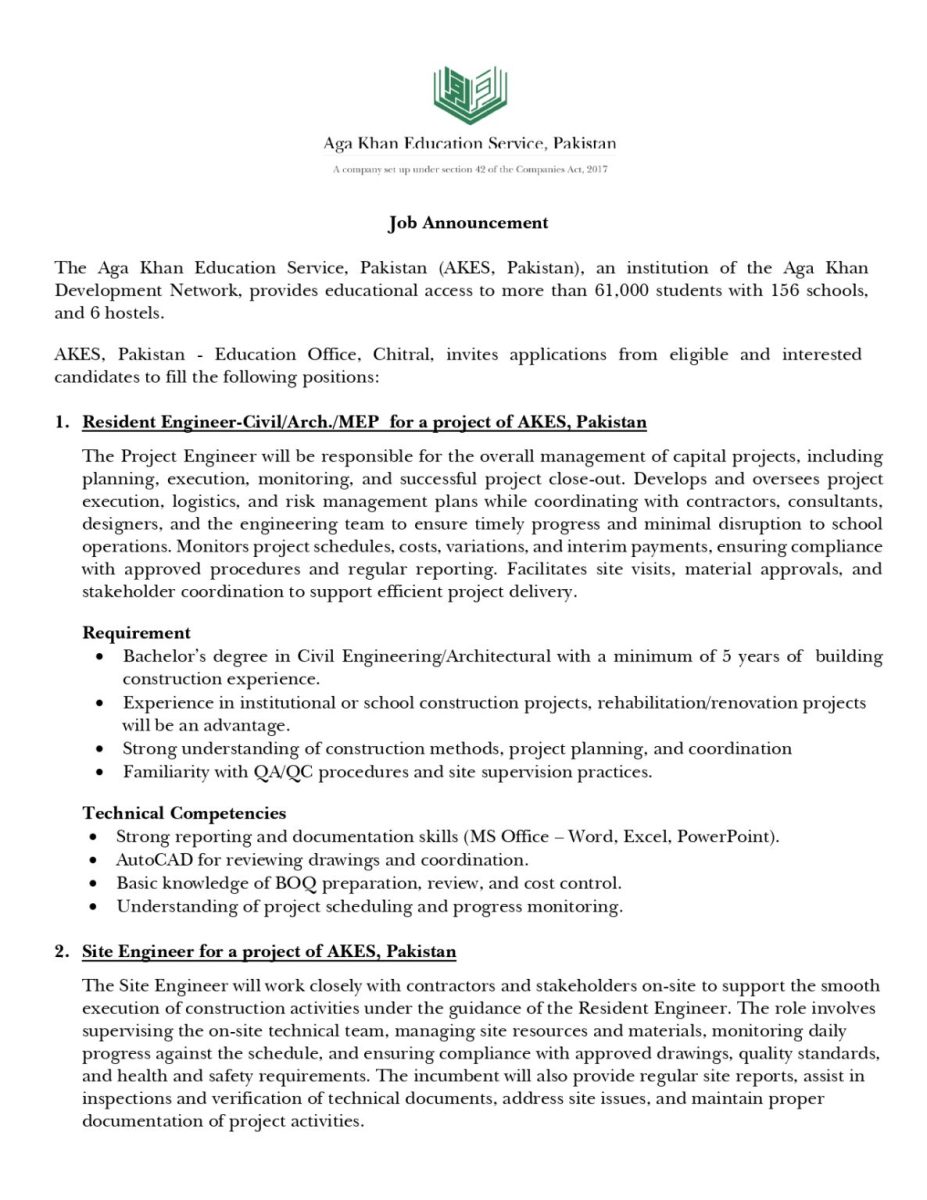 Aga Khan Education Service AKES Jobs July 2026 1